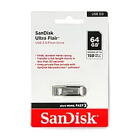 Флеш-накопитель для записи данных SanDisk Ultra Flair - USB 3.0 Pendrive, 64GB, пластик/металл