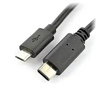 Кабель MicroUSB 2.0 - USB 3.1 Type C Akyga - 1 м