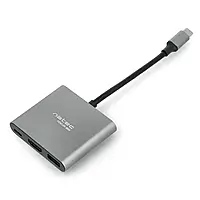 Концентратор - многопортовый Natec Fowler Mini - USB-C PD HDMI - серый