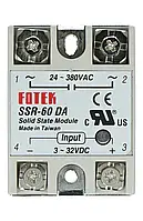 Твердотельное реле SSR Fotek-60 DA - 60A 380VAC / 32VDC