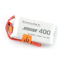 Литий-полимерная батарея Li-Pol Dualsky Pack 400mAh 30C 2S 7.4V для RC-устройств, 54 x 30,5 x 10 мм