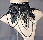 Чокер мереживний, намисто широке з кавошоном, фото 5