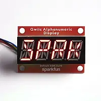 SparkFun Alphanumeric Display - Алфавитно-цифровой дисплей - Красный - Qwiic - SparkFun COM-16916
