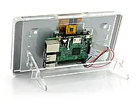 Корпус для Raspberry Pi и выделенного 7-дюймового сенсорного экрана - прозрачный с подставкой