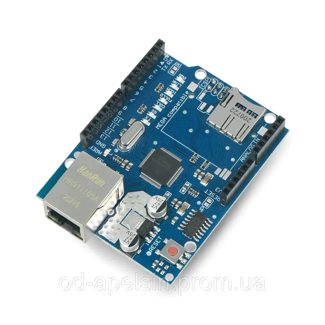 Ethernet Shield W5100 для Arduino з кард-рідером microSD