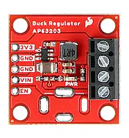 AP63203 - Buck понижающий преобразователь с винтовой клеммой - 3.3 В 2 A - SparkFun COM-18356