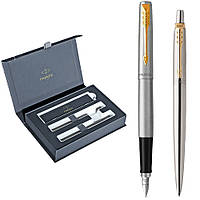 Набор Parker JOTTER 17 Stainless Steel GT FP + BP перьевая + шариковая ручка 16 092b24