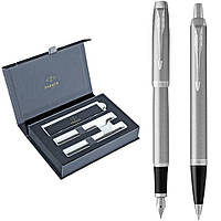 Набор Parker IM 17 Stainless Steel CT FP + BP перьевая + шариковая ручка 26 292b24