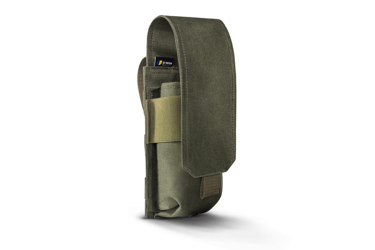 Підсумок під два магазини АК закритий на липучці U-WIN Cordura 500 Реінджер Грін / Темна Олива