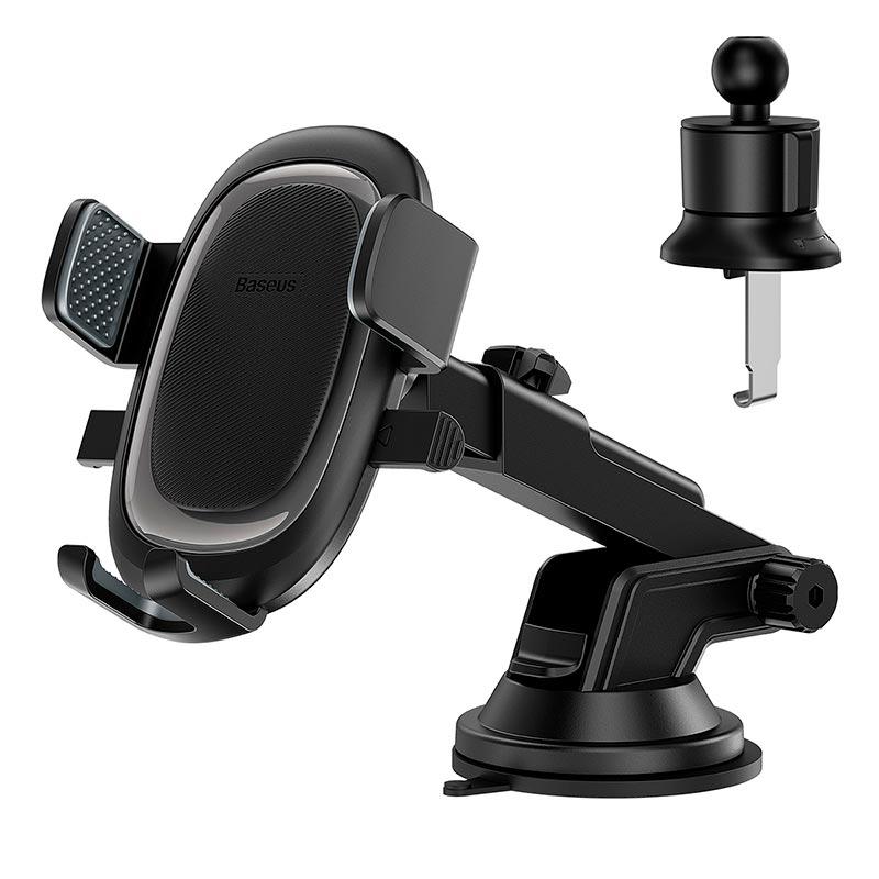 Тримач Baseus UltraControl Pro Series Clamp-Type Car Holder Set |5.4-7.2"| чорний
