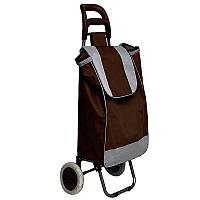 Тачка сумка с колесиками кравчучка E00317 95см коричневый