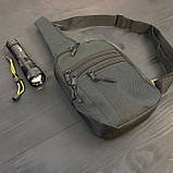 Набір 2 у 1! Якісна тактична сумка з кобурою + професійний ліхтар DZ-974 POLICE BL-X71-P50, фото 3