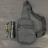 Набір 2 у 1! Якісна тактична сумка з кобурою + професійний ліхтар DZ-974 POLICE BL-X71-P50, фото 4