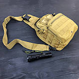 Комплект 2 В 1: армійська сумка + HS-702 тактичний ліхтар, фото 3