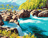 Картина по номерам Горная река. Пейзаж 40*50 см Оригами LW 31520