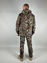Камуфляжний демісезонний костюм полювання риболовля,Костюм Мисливець дуплекс Ліс-мікс,мембранний костюм весна осінь, фото 3