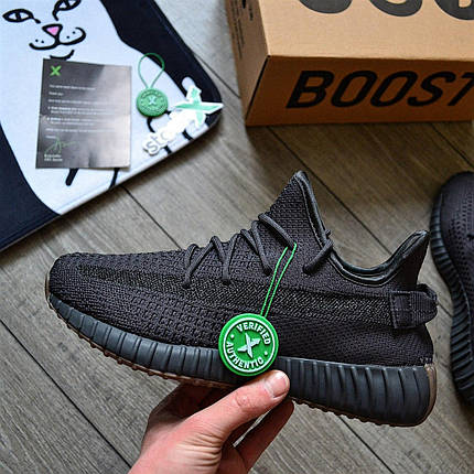 Чоловічі кросівки Adidas Yeezy Boost 350 V2 Cinder Кеди Адідас Ізі Буст 350 Чорні primeknit текстиль весна літо, фото 1