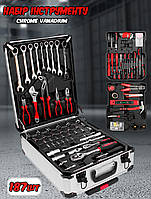 Набор инструментов Ultra 187Set для дома и ремонта авто, с трещёткой, битами и головками в чемодане MNG
