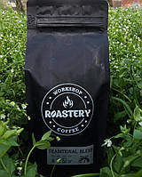Свіжообсмажена натуральна зернова кава арабіка та робуста купаж натуральних зерен 1 кг