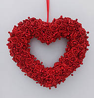 Серце з червоних троянд - декор на день Святого Валентина