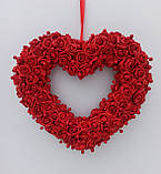 Серце з червоних троянд  - декор на день Святого Валентина, фото 2