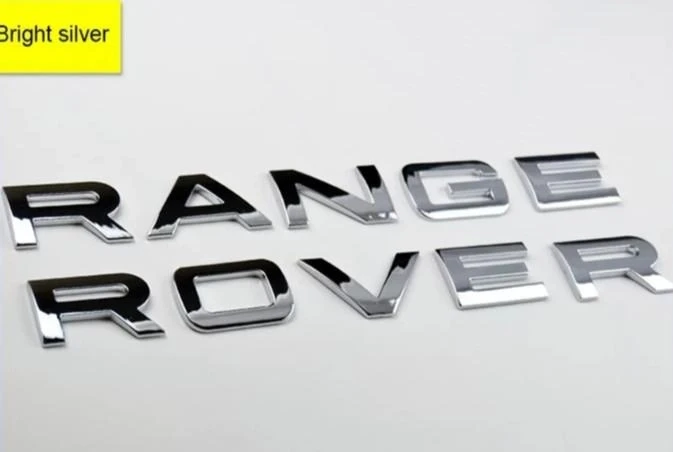 Емблема напис Range Rover, літери на авто Range Rover, напис Рендж Ровер