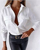 Женская блуза цвет белый р.50/52 449216