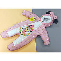 Комбінезон на виписку та для прогулянок 56-62 розмір осінь-зима для дівчинки