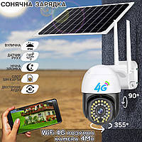 Уличная 4G видеокамера с солнечной панелью Smart C18PROX-WiFi 4Мп, слот Sim, 360°, интерком