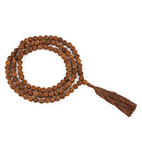 Чотки з насіння Рудракші 108 намистин Цільна насінина Діаметр намистини 9 мм (27601)