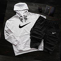 Худи Белый+ черные штаны принт Nike