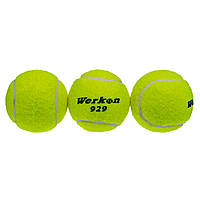 Набор теннисные мячи для большого тенниса 3 шт. салатовые мячи для тенниса большого Werkon (9575)