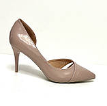 Жіночі туфлі нудові човники шпилька розмір 36, фото 7
