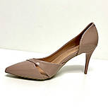 Жіночі туфлі нудові човники шпилька розмір 36, фото 6