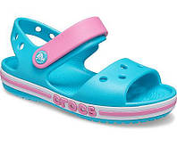 Сандалии детские крокс на девочку Crocs Bayaband Sandal Aqua Бирюза