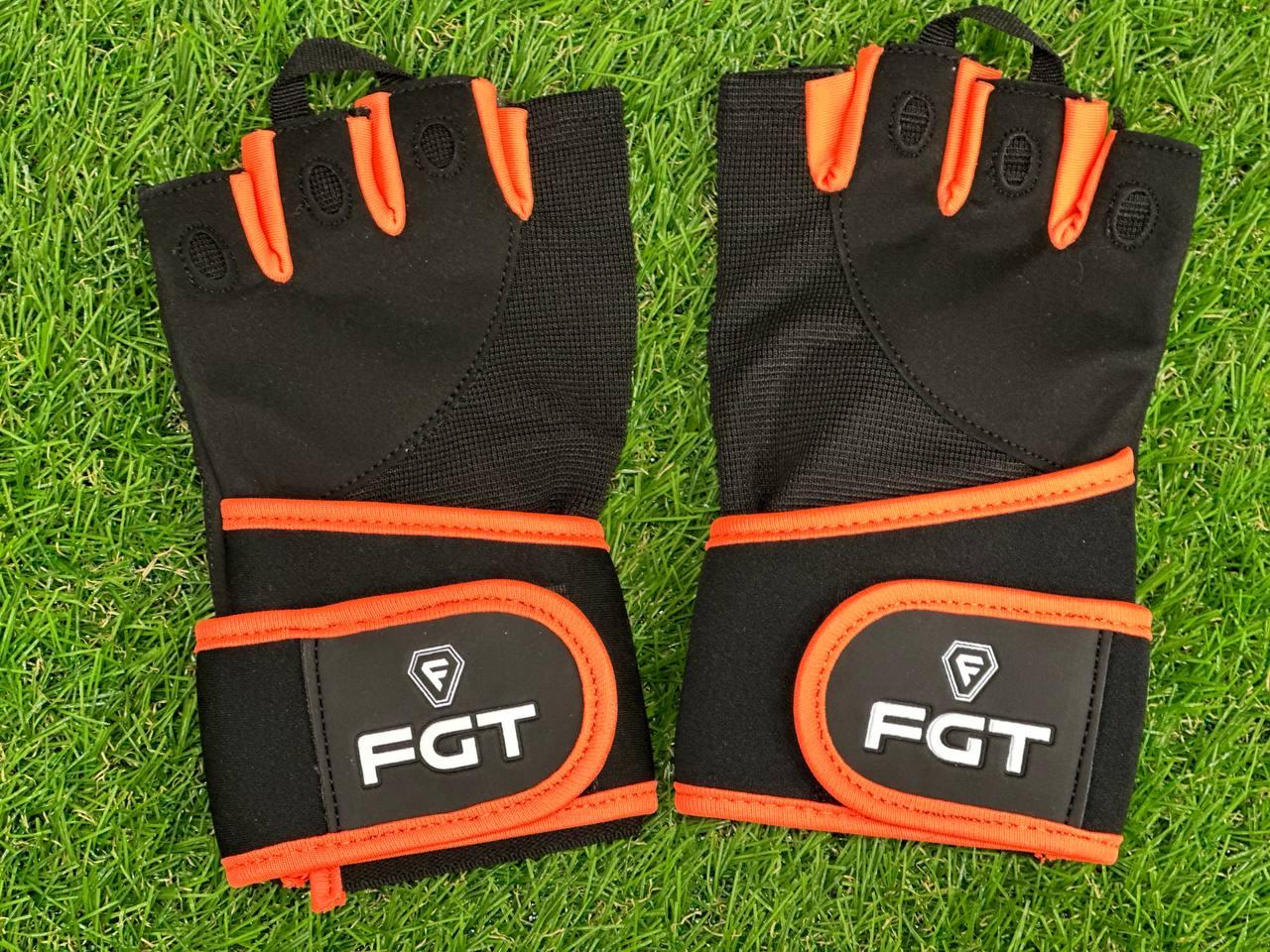 Рукавички атлетичні чорні шкіряні FGT 707 розмір L