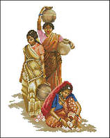 Набор для вышивки крестиком. Размер: 26*33 см Индийская женщина