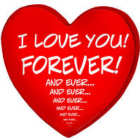 Подушка серце 3D I love you! Forever! 40х40х7,5 см (3DPS_15L043)