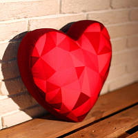 Подушка сердце 3D Алмаз 40х40х7,5 см (3DPS_15L060)