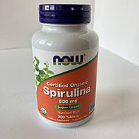 Now Spirulina спіруліна, 500 мг, 200 таблеток