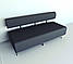 Диван офісний Tobi Sho Доран-42 без підлокітників 2000x540x750, шкірзам Антрацит 2243, фото 3