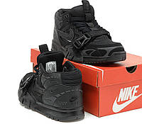 Мужские кроссовки Nike Air Trainer 1 SP Black Найк Аир Трейнер черные нубук текстиль рефлективные демисезон