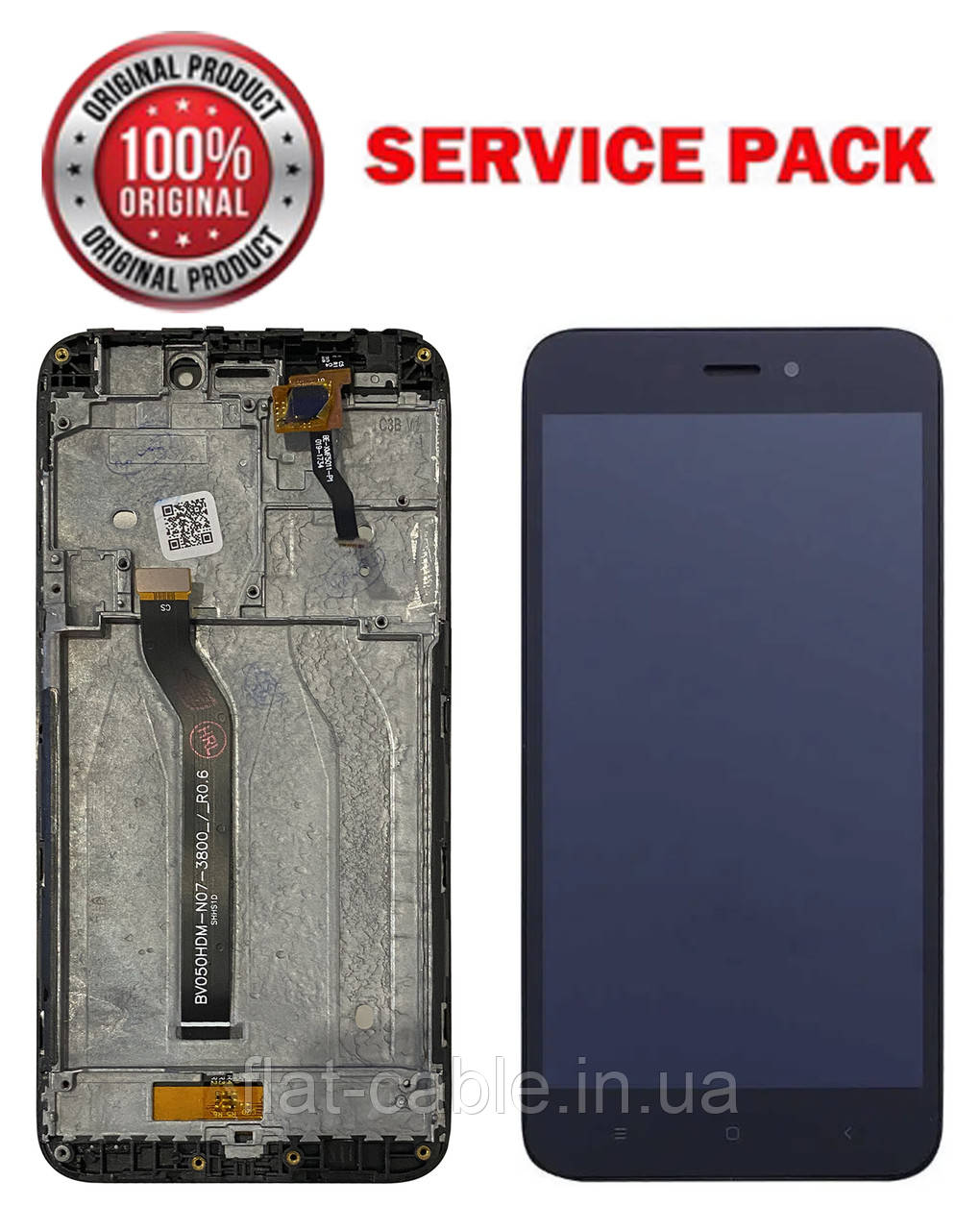 Дисплей + сенсор Xiaomi Redmi Go (M1903C3GG, M1903C3GH, M1903C3GI) Чорний У рамці SERVICE PACK AAAA