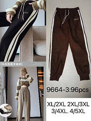 Жіночі штани мікровельвет дві смуги, розмір норма 44-52. Китай