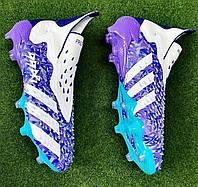 Бутси Adidas Predator Freak + FG адідас передатор фрик бірюзові футбольне взуття адідас із носком без шнурків