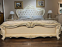 Классическая кровать двуспальная +2 тумбочки, бароко, Джоконда