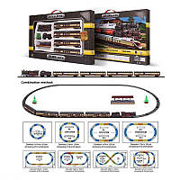 Залізниця 1601 A-2B (12) 5 вагонів, дерева, станція, звук, підсвічування, масштаб 1:87, в коробці