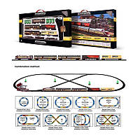 Залізниця 1601 B-1 (12) 5 вагонів, дерева, 3 станції, звук, підсвічування, масштаб 1:87, в коробці