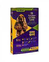 Капли на холку от блох, клещей и гельминтов Palladium Extra Safe для собак весом 4-10 кг 1 мл