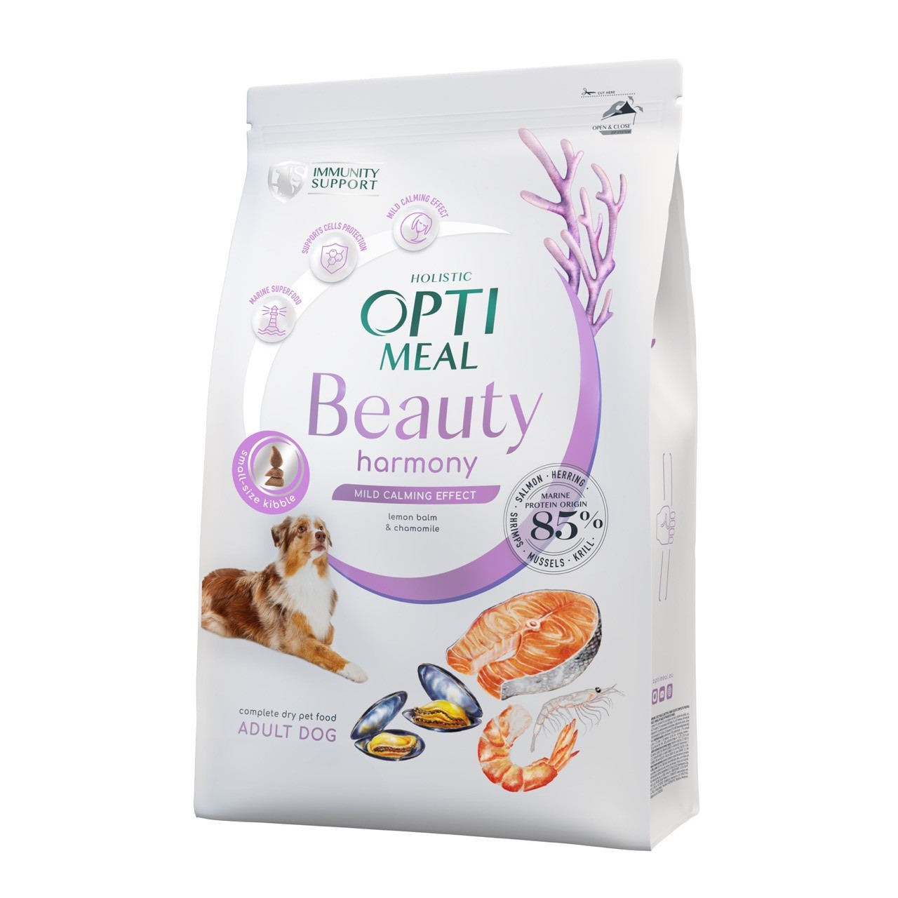 Сухий корм Optimeal Beauty Harmony Mild Calming Effect для собак, заспокійливий ефект, морепродукти 10 кг